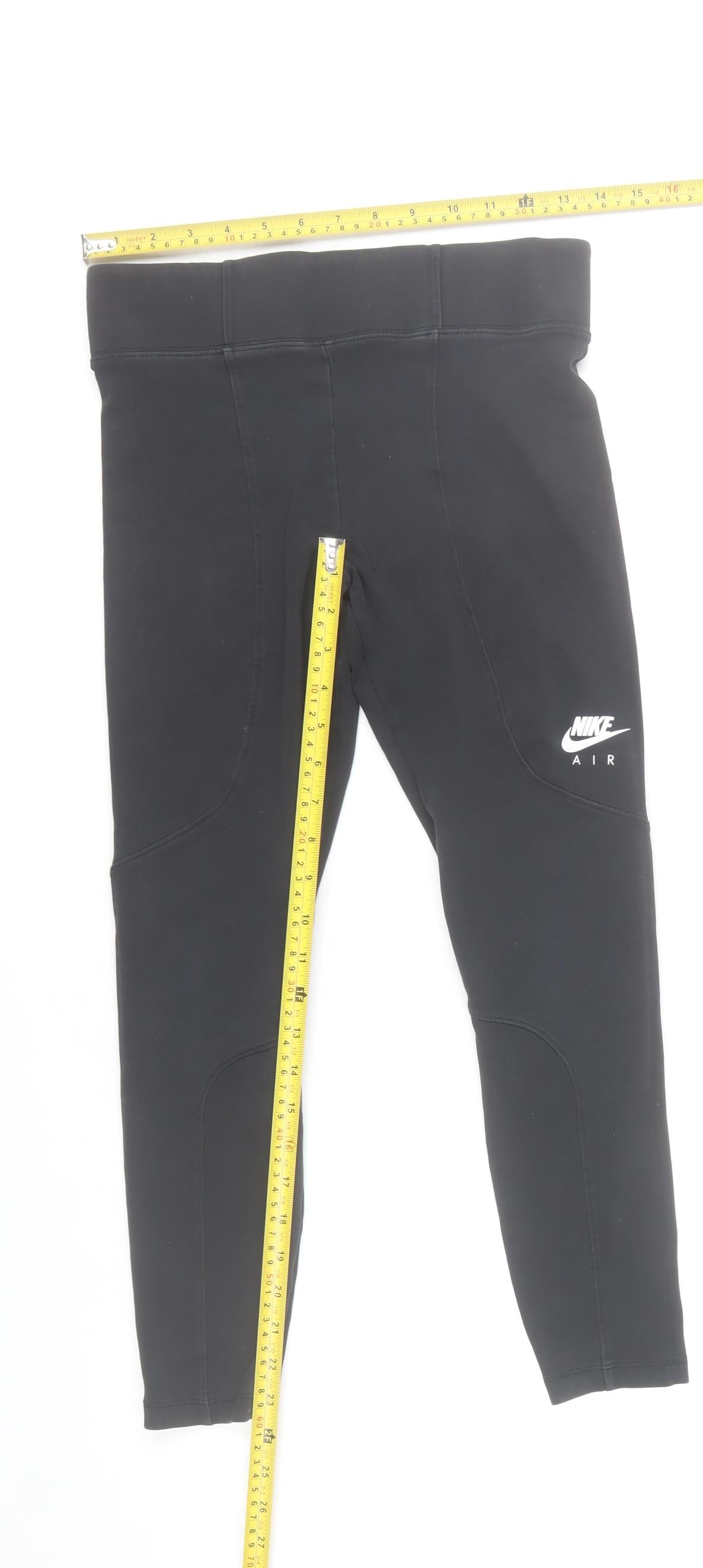 Nike Air Black Womens M Ankle Leggings Elastic Waist Stretch