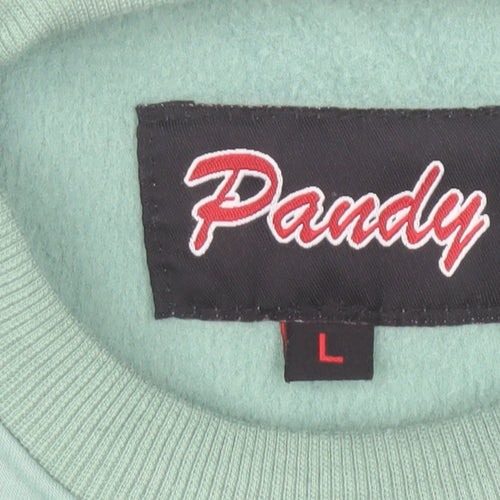 Pandy Women’s Green Mickey Mouse Pullover Sweatshirt Size L