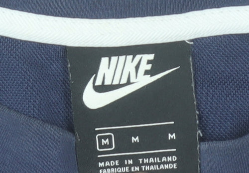 Nike Men’s Blue Crew Neck Logo Sweatshirt Size M Regular Fit Pullover