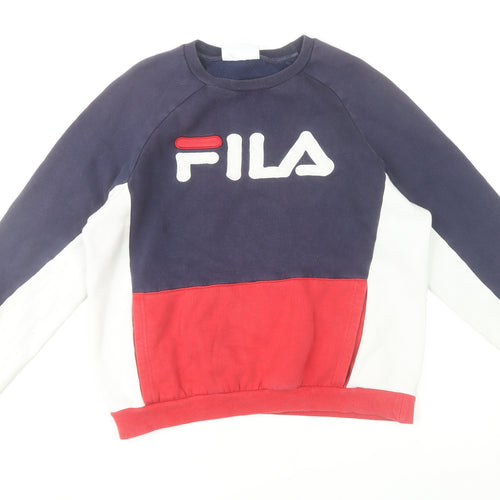 Fila Men's Multicoloured Logo Sweatshirt Pullover M Regular Fit
