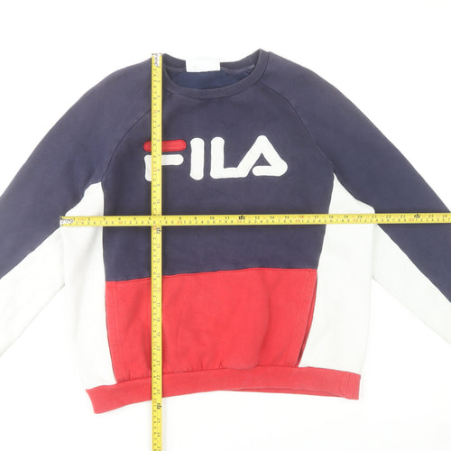 Fila Men's Multicoloured Logo Sweatshirt Pullover M Regular Fit