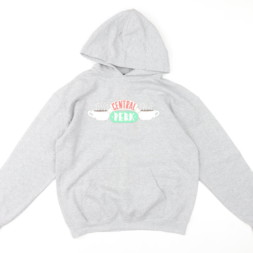 Friends Central Perk Grey Hoodie Women's Medium Pullover Sweatshirt