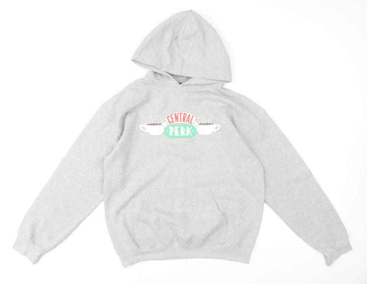 Friends Central Perk Grey Hoodie Women's Medium Pullover Sweatshirt