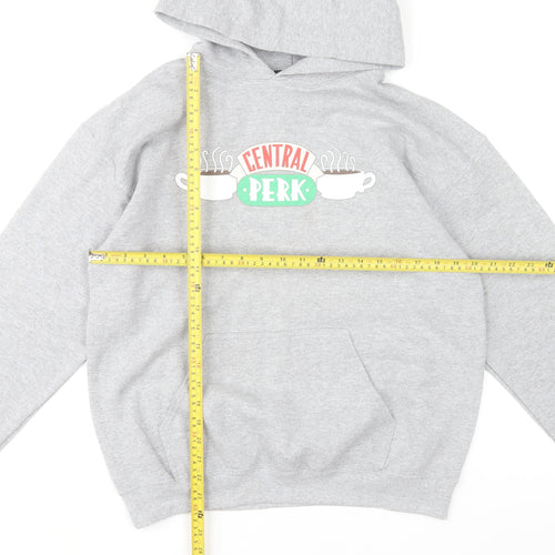 Friends Central Perk Grey Hoodie Women's Medium Pullover Sweatshirt