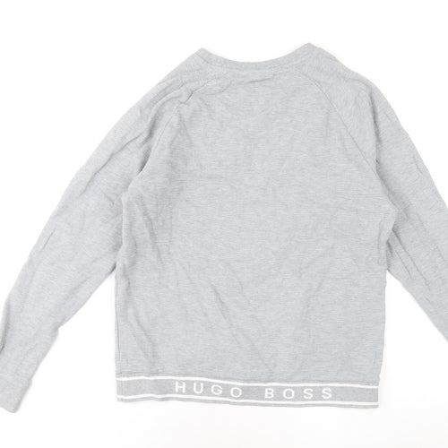 Hugo Boss Men's Grey Cotton Pullover Sweatshirt Size S
