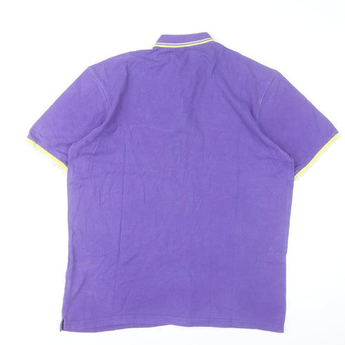 Fila Men's Purple XL Polo Shirt Retro Sports Casual