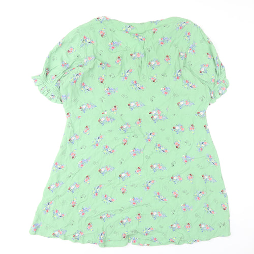 Marks and Spencer Women’s Green Floral Viscose A-Line Dress Size 20
