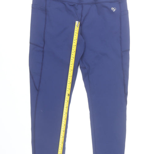 Peachylean Women Blue XL Leggings Activewear Yoga Gym Trousers