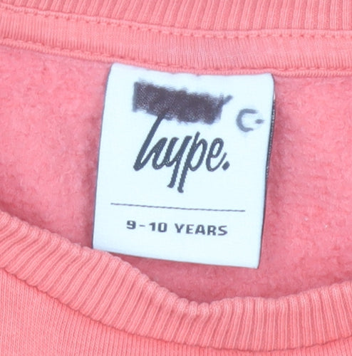 Hype Girls Pink Crew Neck Ruffle Sleeve Sweatshirt 9-10 Years