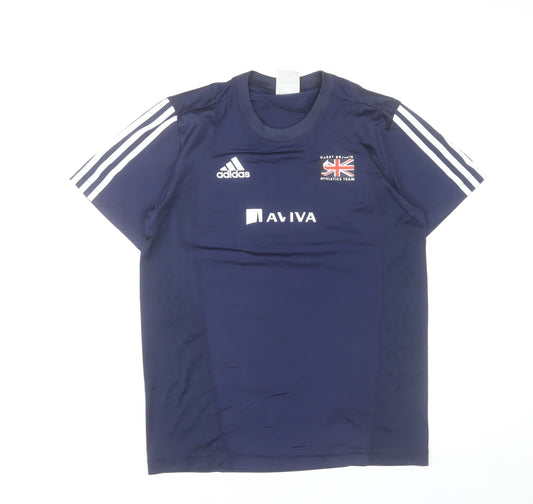Adidas Men’s Blue Great Britain Athletics T-Shirt Medium