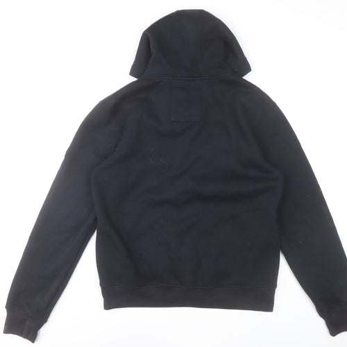 D555 Men's Navy Full Zip Hoodie M Logo Print San Diego Design