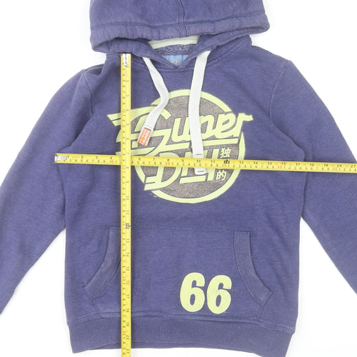 Superdry Women's Purple Pullover Hoodie Size S Cotton Blend