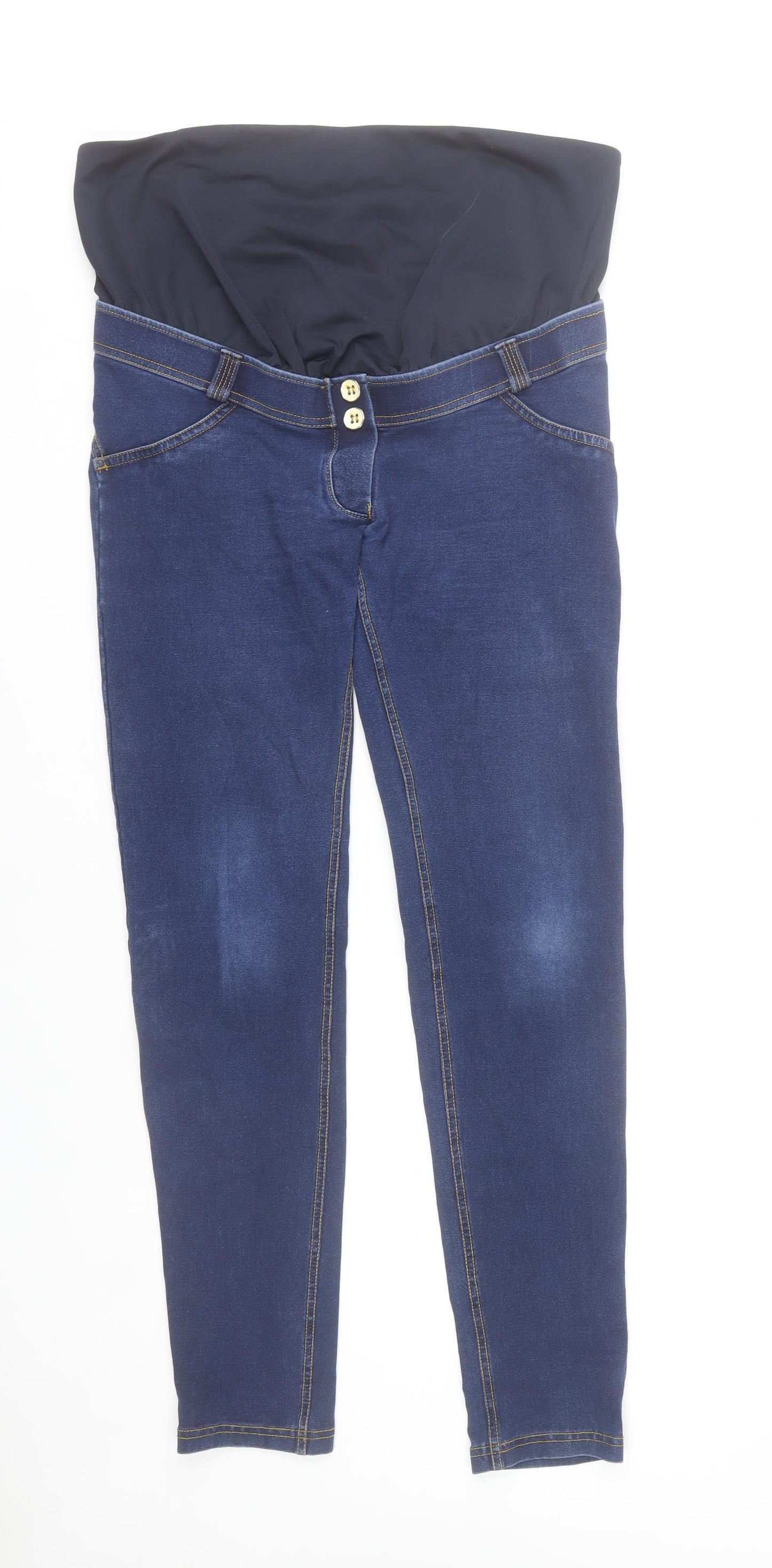 Freddy Womens Blue Maternity Skinny Jeans Size 12 Cotton Blend