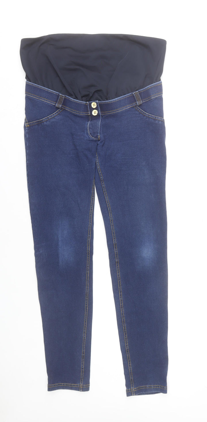 Freddy Womens Blue Maternity Skinny Jeans Size 12 Cotton Blend