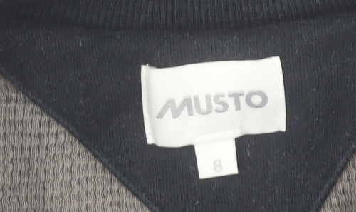 Musto Women's Navy Full Zip Cotton Sweatshirt Size 8