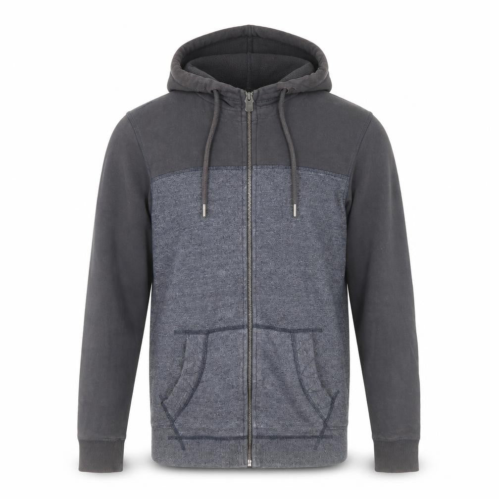 Front view of FatFace Men’s Blue Full Zip Hoodie XS Regular Fit