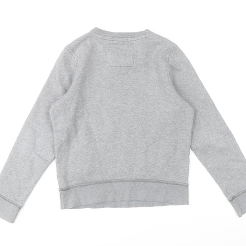 Abercrombie Boys Grey XL Pullover Fleece Sweatshirt Logo Crew Neck