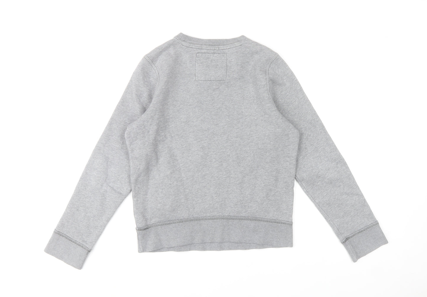 Abercrombie Boys Grey XL Pullover Fleece Sweatshirt Logo Crew Neck