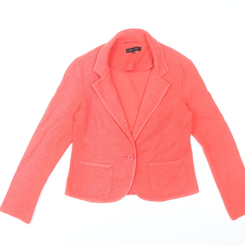 New Look Women’s Pink Cotton Blend Blazer Jacket Size 10