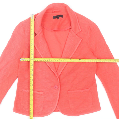 New Look Women’s Pink Cotton Blend Blazer Jacket Size 10