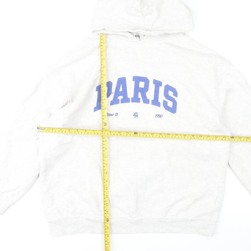 4th + Reckless Women's Grey Paris Hoodie UK 12 Pullover Sweatshirt