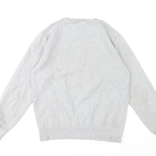 Ellesse Womens Grey Crew Neck Sweatshirt Medium Logo Print Casual