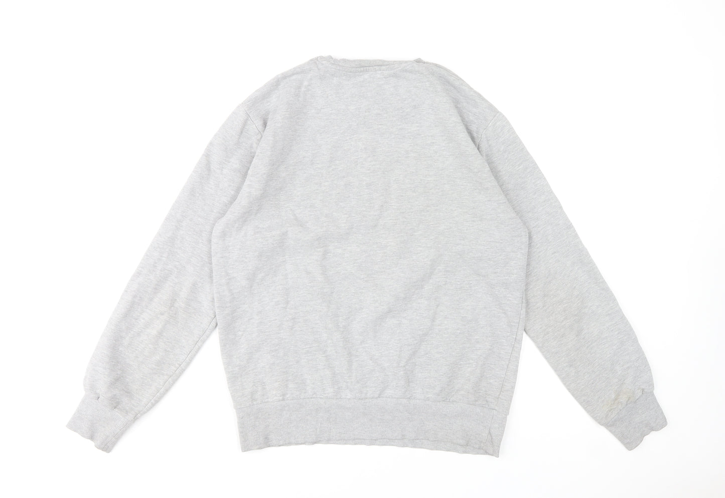 Ellesse Womens Grey Crew Neck Sweatshirt Medium Logo Print Casual