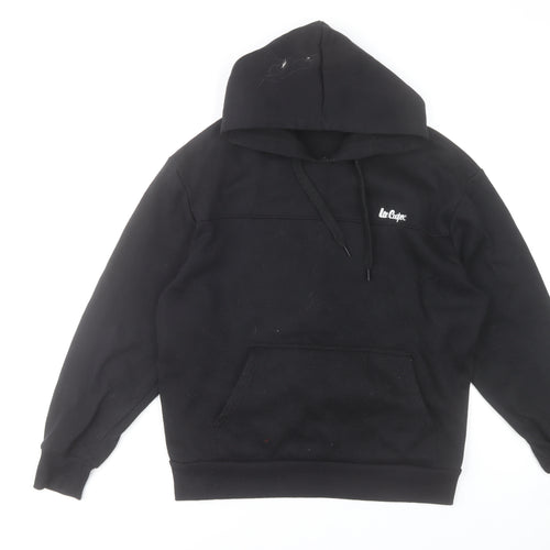 Lee Cooper Men's Black Pullover Hoodie Medium Regular Fit Fleece