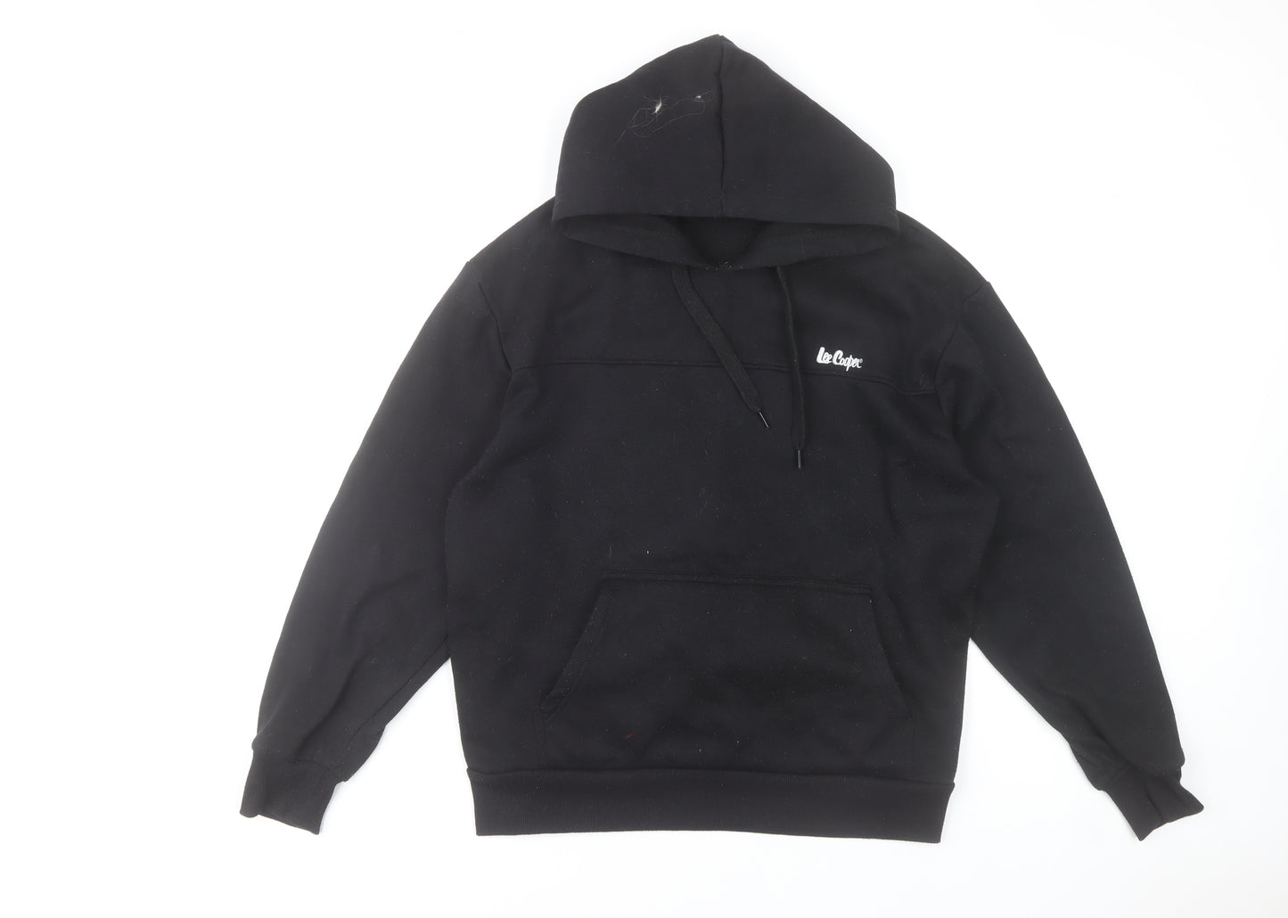 Lee Cooper Men's Black Pullover Hoodie Medium Regular Fit Fleece