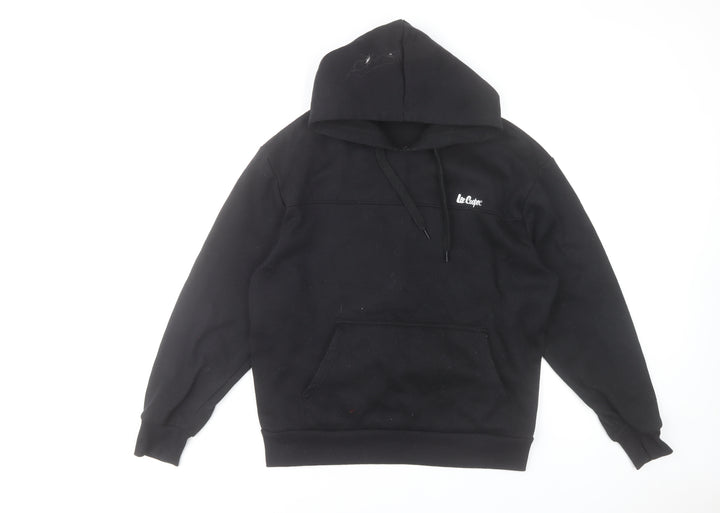 Lee Cooper Men's Black Pullover Hoodie Medium Regular Fit Fleece