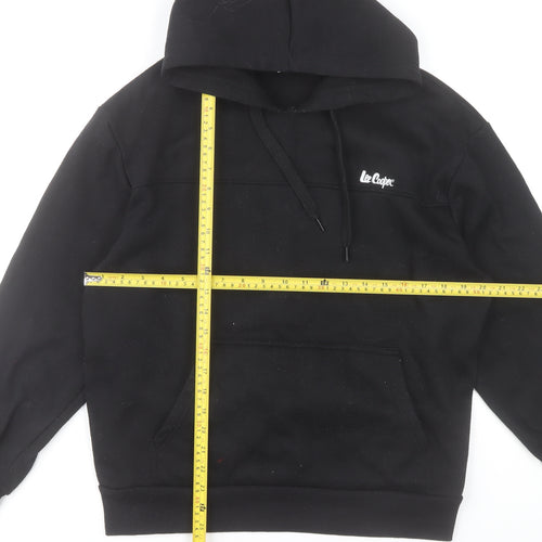Lee Cooper Men's Black Pullover Hoodie Medium Regular Fit Fleece