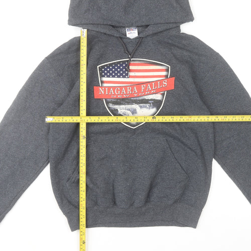 Jerzees Women’s Grey Niagara Falls Hoodie Small Cotton Blend Pullover