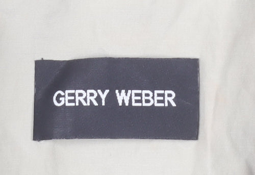 Gerry Weber Women Beige Cotton Blend Mid-Length Overcoat Size 16