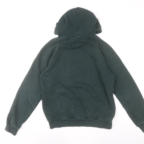 Adidas Men’s Green Pullover Hoodie Small Logo Fleece Sweatshirt