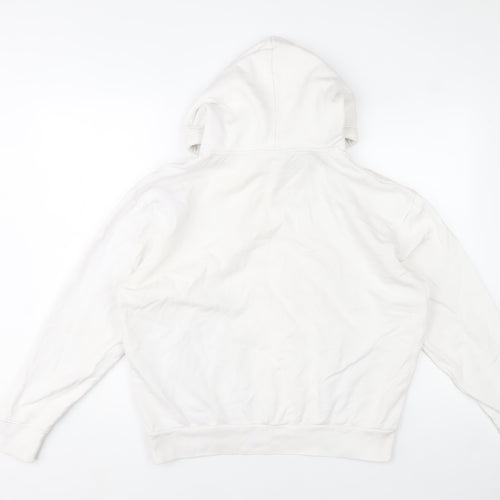 Weekday Women White XS Pullover Hoodie Cotton Blend Casual