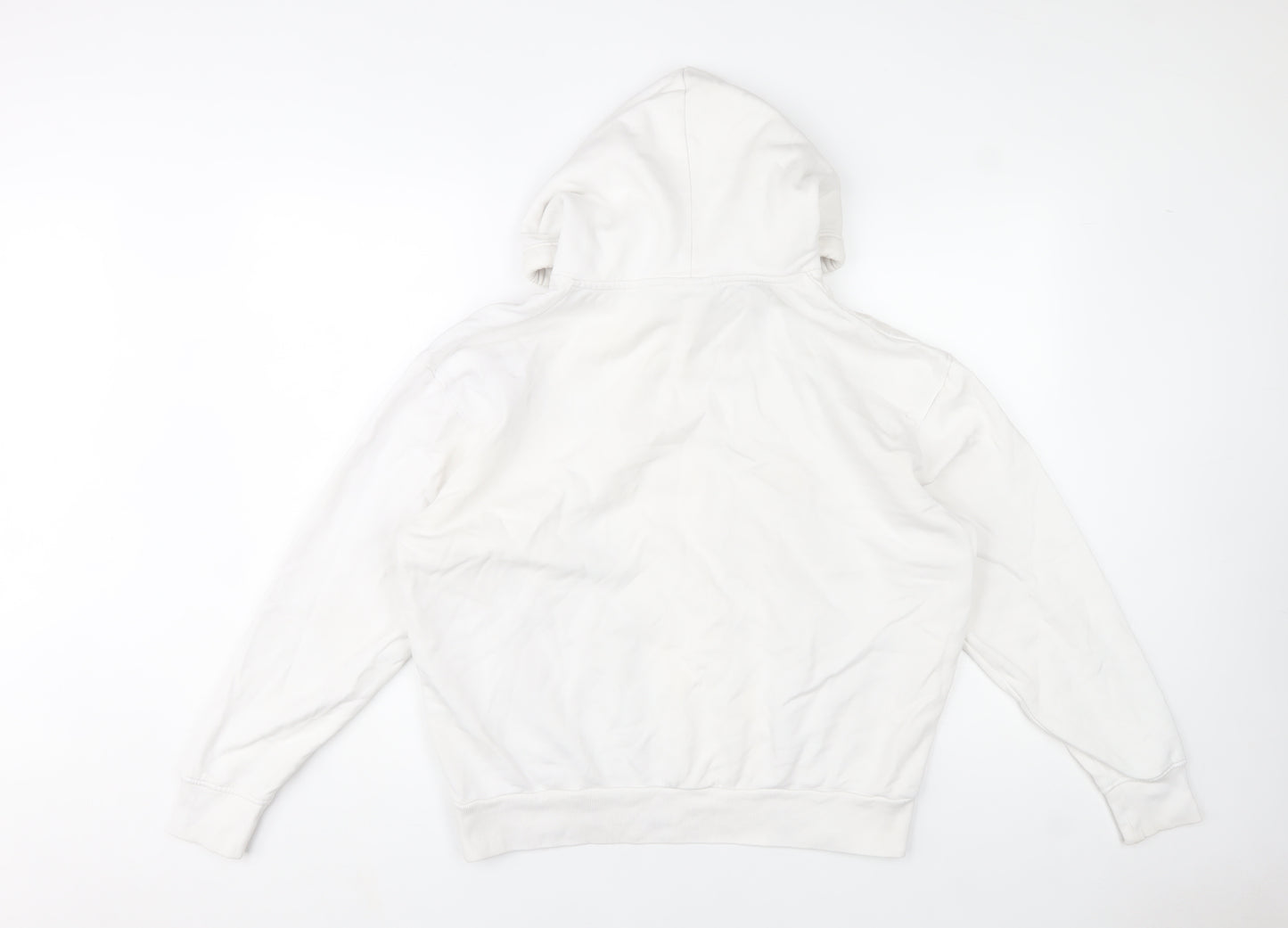 Weekday Women White XS Pullover Hoodie Cotton Blend Casual
