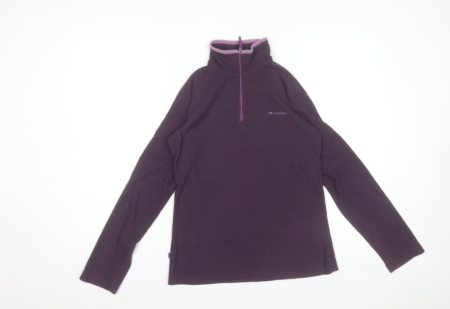 Mountain Life Womens Purple Size 8 1/2 Zip Fleece Sweatshirt