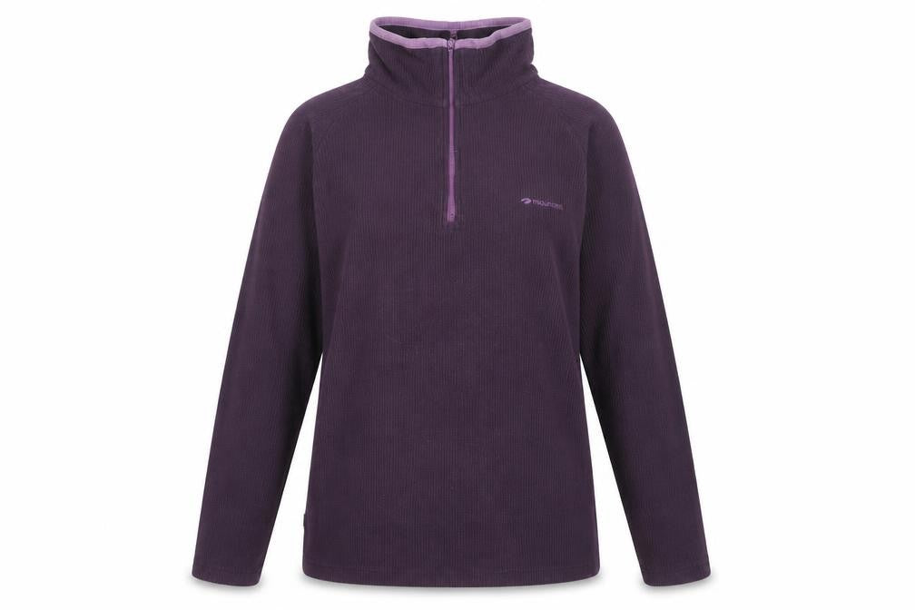 Mountain Life Womens Purple Size 8 1/2 Zip Fleece Sweatshirt