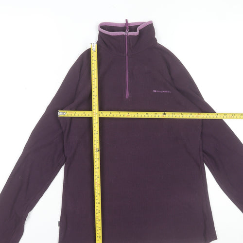 Mountain Life Womens Purple Size 8 1/2 Zip Fleece Sweatshirt