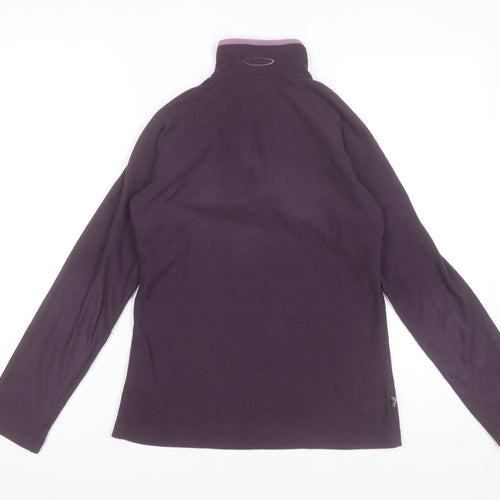 Mountain Life Womens Purple Size 8 1/2 Zip Fleece Sweatshirt