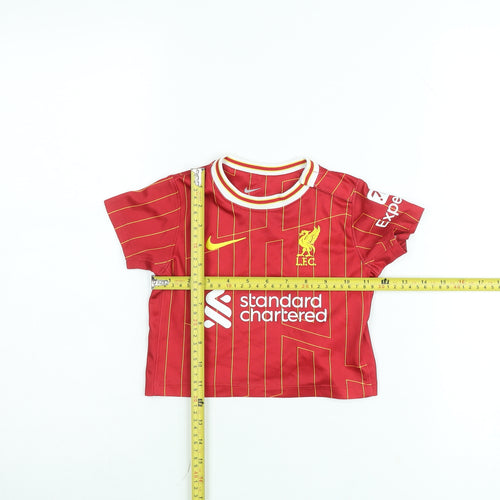 Nike Boys Red Liverpool FC Short Sleeve Football Shirt 6-9 Months