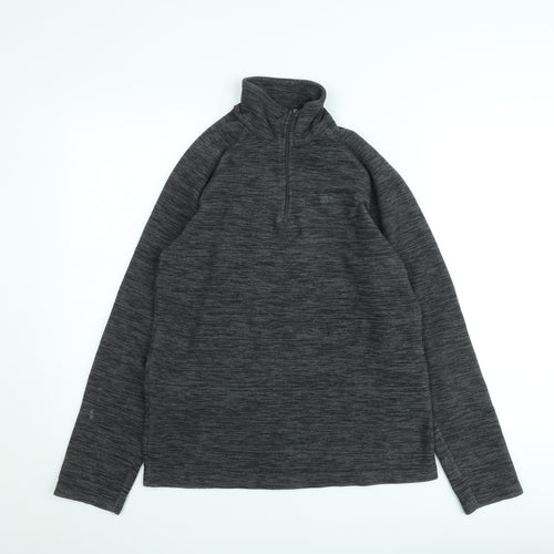 Mountain Warehouse Men's Grey XS 1/4 Zip Fleece Pullover Sweatshirt