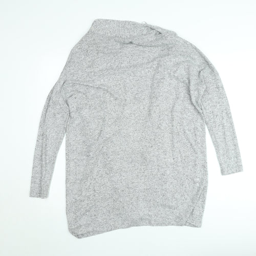 Fullcircle Women Grey Small Open Front Long Sleeve Cardigan