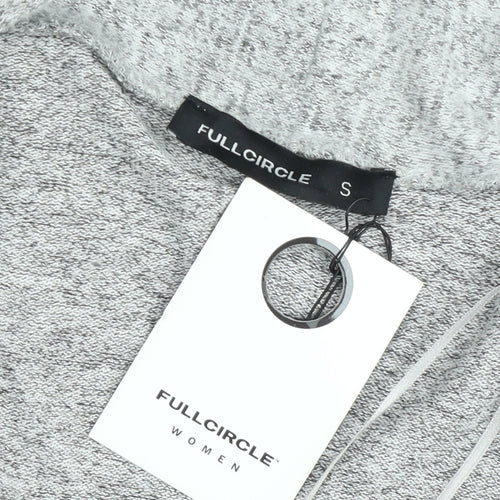 Fullcircle Women Grey Small Open Front Long Sleeve Cardigan
