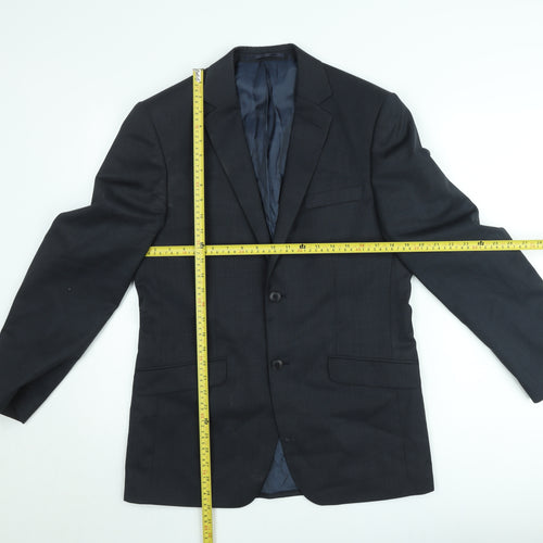 Marco Capelli Men's Blue 38R Wool Blend Formal Blazer Jacket