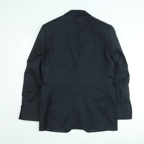 Marco Capelli Men's Blue 38R Wool Blend Formal Blazer Jacket