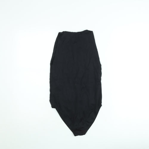 Stradivarius Women Black Bodysuit Size 12 Sleeveless Scoop Neck