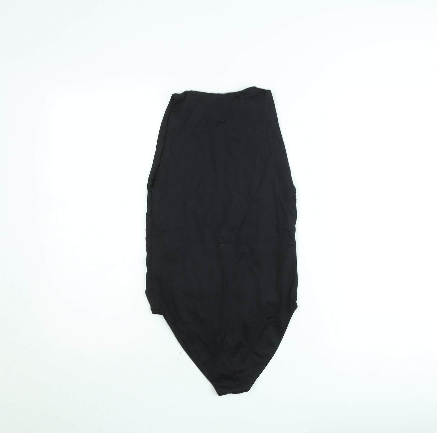 Stradivarius Women Black Bodysuit Size 12 Sleeveless Scoop Neck