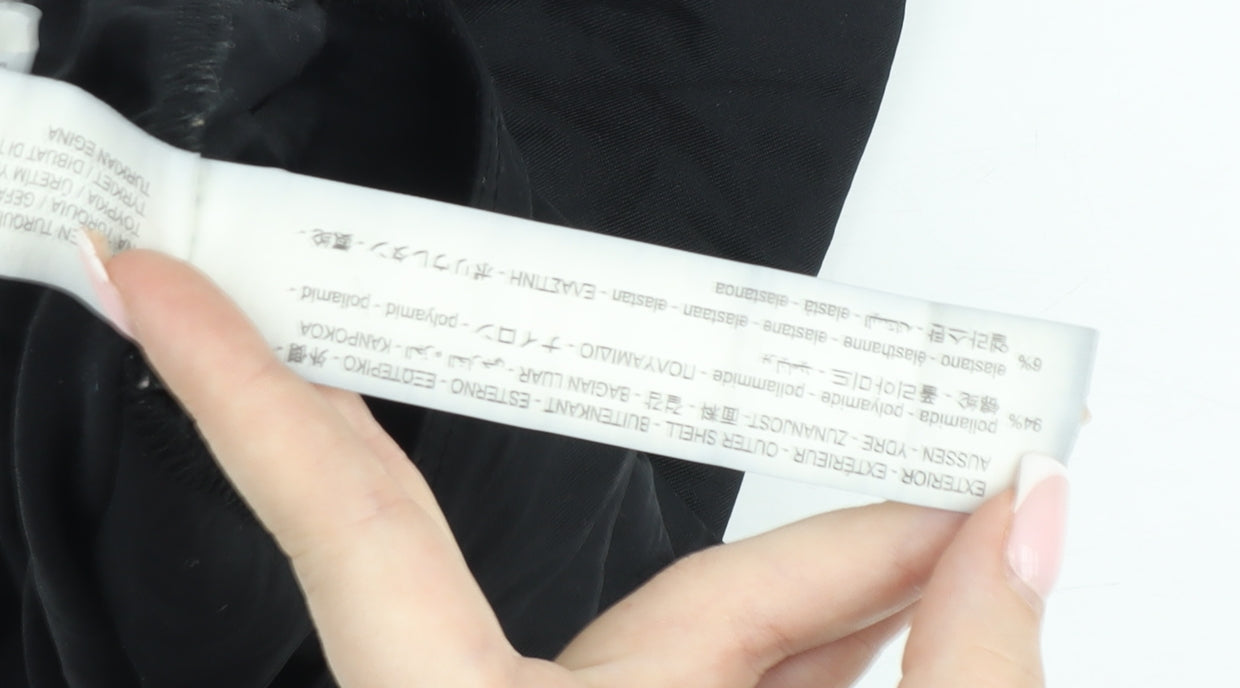 Stradivarius Women Black Bodysuit Size 12 Sleeveless Scoop Neck