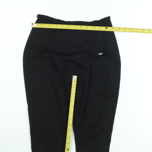 MP Women's Black Medium Capri Leggings Activewear Stretchy Gym